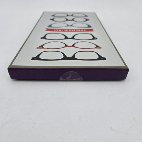 Galison Porcelain Tray Decorated with Eye Glasses 9 X 5 Keys Jewelry Holder - Picture 4 of 4